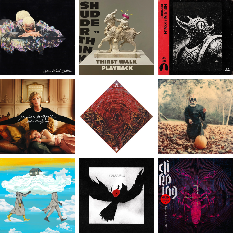 Several covers to a few of the new (to me) albums I enjoyed the most in 2025.